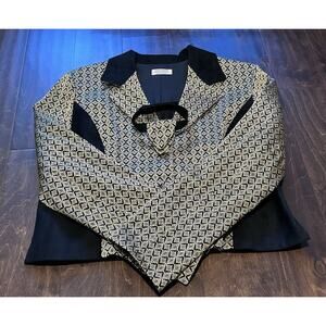 Sandra Wiedrich’s Custom Designs Long Sleeve‎ Suit Jacket W/ Bow Tie New Years